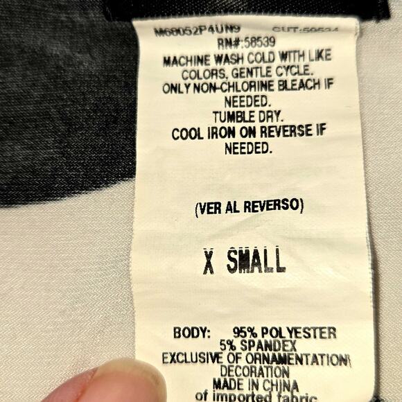 Maurices XS Black White Women's Short Sleeve Maxi  Dress Size 0 2 Extra Small - Picture 2 of 5